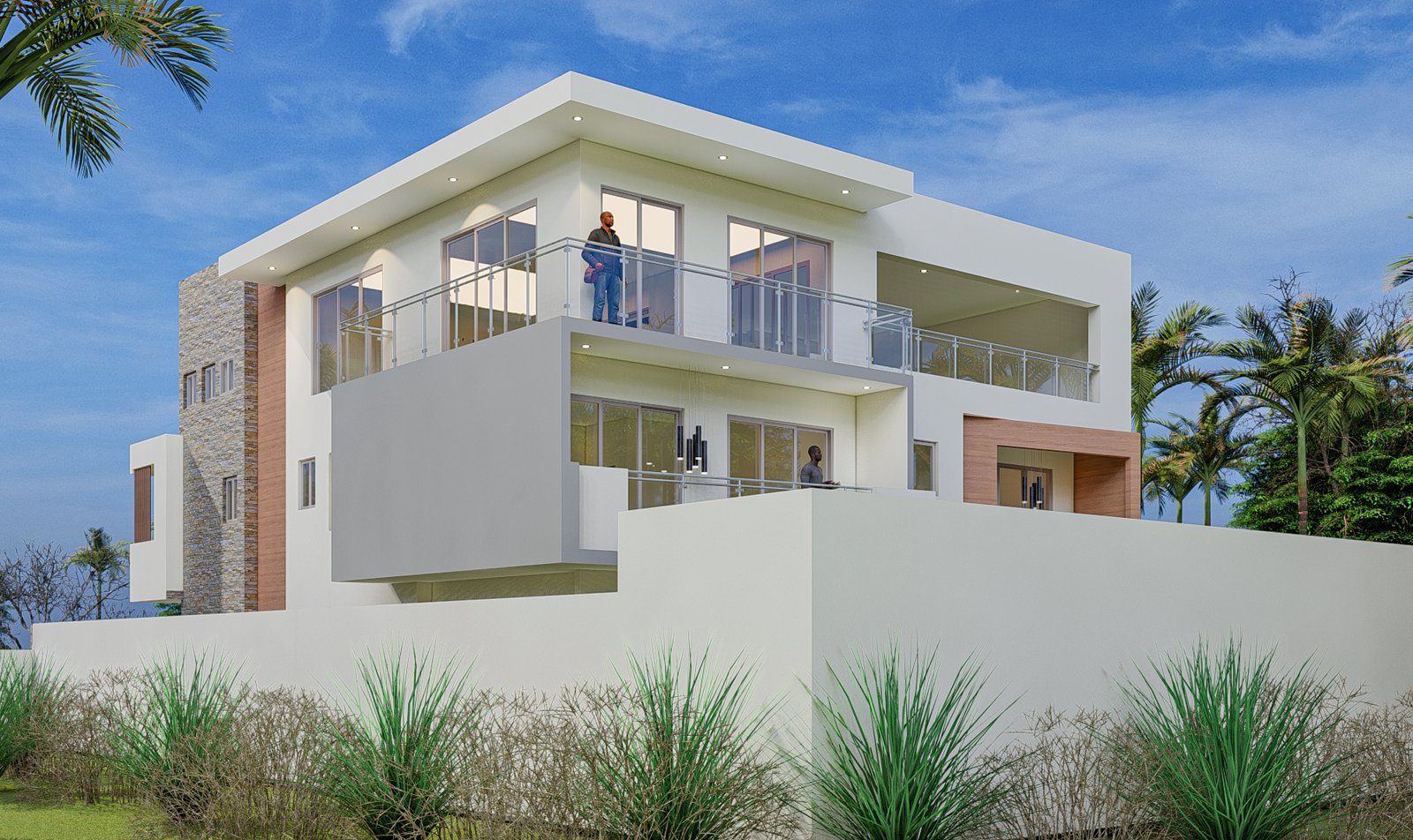 Piscine et terrasse - Villa N'Djamena